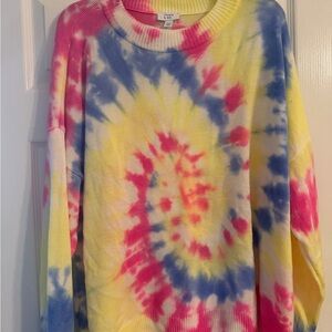 Crown & Ivy Multicolor Tie-Dye Sweater
